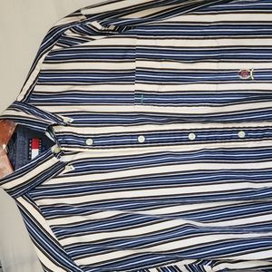 Vintage Tommy Hilfiger button shirt Mens Large blue